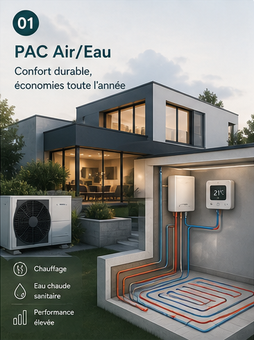 Réalisation pompe à chaleur air/eau