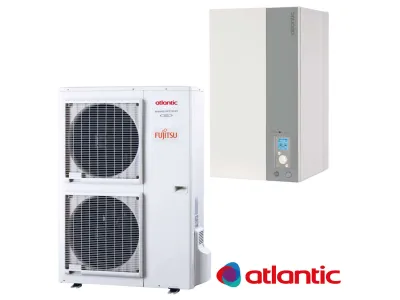 Installation de Pompe à chaleur chauffage seul split ATLANTIC Alféa Excellia A.I. TRI 11, 10,8 kW