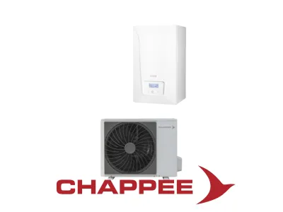 Installation de pompe à chaleur air/eau Chappée ERIA-S PLUS 4 MR/EM