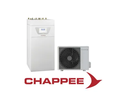 Installation de pompe à chaleur air/eau Chappée ERIA-S PLUS DUO 12 MR/EM