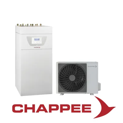 Installation de pompe à chaleur air/eau Chappée ERIA-S PLUS DUO 10 MR/EM