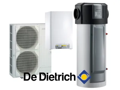 Installation de Pompe à chaleur chauffage seul split DE DIETRICH Alezio Evolution  AWHP-3/E 16TR avec appoint électrique + Ballon Thermodynamique Kaliko TWH E 300