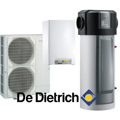 Installation de Pompe à chaleur chauffage seul split DE DIETRICH Alezio Evolution  AWHP-3/E 4,5MR avec appoint électrique+ Ballon Thermodynamique Kaliko TWH E 300