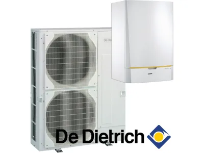 Installation de Pompe à chaleur chauffage seul split DE DIETRICH HPI Evolution 11 TR-2 / E avec appoint électrique