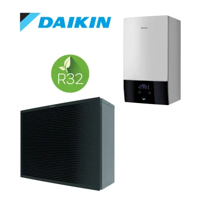  Installation de Pompe à chaleur  (PAC ) Air/Eau Daikin Altherma 3 H HT EPRA14DW17-ETBH16E9W7 Taille 14 Triphasé