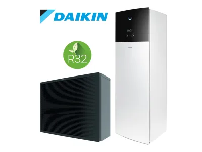  Installation de Pompe à chaleur  (PAC ) Air/Eau Daikin Altherma 3 H MT  EPRA08EW1-ETVH12S 18E9W 180 L 65°C Taille 8 Triphasé