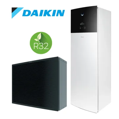  Installation de Pompe à chaleur  (PAC ) Air/Eau Daikin Altherma 3 H MT  EPRA08EV3-ETVH12S 18E6V 180 L 65°C