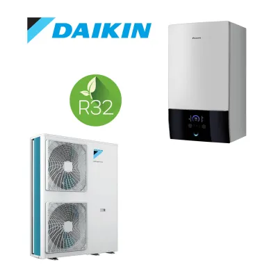 Installation de Pompe à chaleur  (PAC ) Air/Eau Daikin Altherma 3e génération Hydrosplit(1) Moyenne Température 60°C 16 kW