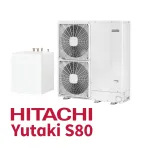 Installation de Pompe à chaleur HITACHI Yutaki S80 XRWH-4.0VNFE 12.5 kW
