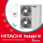 Installation de Pompe à chaleur  (PAC )  Air/Eau HITACHI Yutaki H pu H Combi 12 kW R32