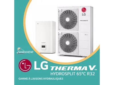Installation de Pompe à chaleur LG THERMA V Hydrosplit R32  12kW TRIPHASÉ
