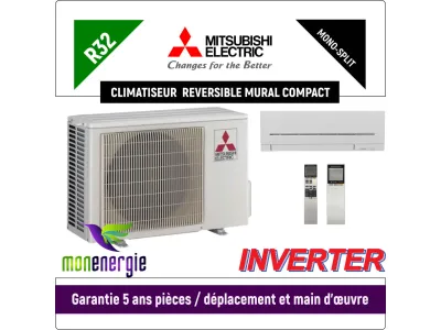 Installation Climatiseur réversible mural compact MSZ-AP20VG - MUZ-AP20VG