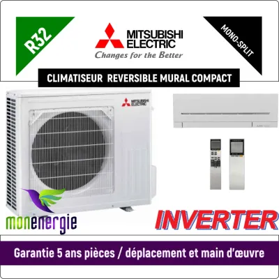Installation Climatiseur réversible mural compact MSZ-AP50VG - MUZ-AP50VG