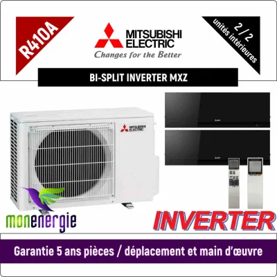 Installation Climatiseur Bi Split réversible mural Standard R410A MXZ-2D33VA + 2x MSZ-EF-18VG