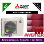 Installation Climatiseur Tri Split réversible mural Standard R32 MXZ-3F68VF + 3 x MSZ-LN-25VG