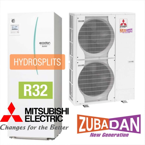 Installation de Pompe à chaleur  (PAC ) Air/Eau Mitsubishi Zubadan Duo 14 200L Package