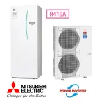 Installation de Pompe à chaleur  (PAC ) Air/Eau Mitsubishi Power Inverter Duo 16 300L R410A 16kW Triphasé