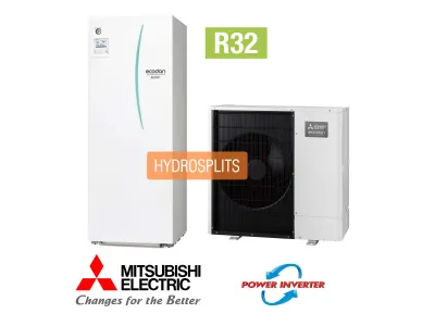 Installation de Pompe à chaleur  (PAC ) Air/Eau Mitsubishi Power Inverter Duo 5 Package