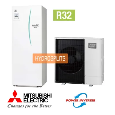 Installation de Pompe à chaleur  (PAC ) Air/Eau Mitsubishi Power Inverter Duo 5 Package