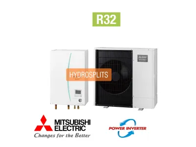 Installation de Pompe à chaleur  (PAC ) Air/Eau Mitsubishi Power Inverter 5 Package