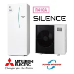 Installation de Pompe à chaleur  (PAC ) Air/Eau Mitsubishi Power Inverter Silence Duo 11 300L R410A Triphasé