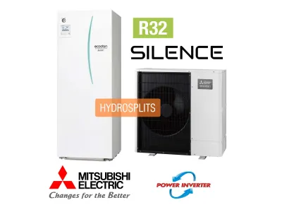 Installation de Pompe à chaleur  (PAC ) Air/Eau Mitsubishi Power Inverter Silence Duo 11 300L Package