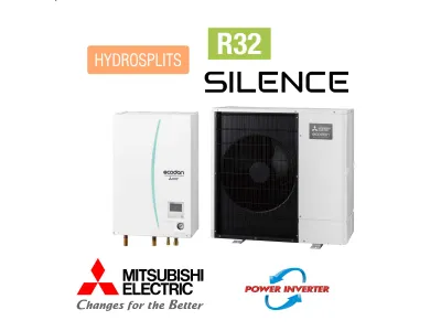 Installation de Pompe à chaleur  (PAC ) Air/Eau Mitsubishi Power Inverter Silence 6 Package
