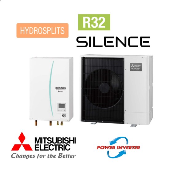 Installation de Pompe à chaleur  (PAC ) Air/Eau Mitsubishi Power Inverter Silence 11 Package