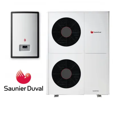 Installation de Pompe à chaleur PAC Air/Eau Saunier Duval GeniaAir Split 10