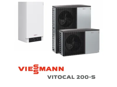 Installation de Pompe à chaleur VIESSMANN VITOCAL 200-S   AWB-M-E - 201.D13 - 12kW 
