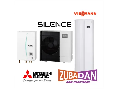 Installation de Pompe à chaleur Mitsubishi ECODAN Hydrobox 11 ZUBADAN + Ballon thermodynamique Vitoca 060- 254 litres