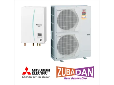 Installation de Pompe à chaleur Mitsubishi ECODAN Hydrobox 14 ZUBADAN TRIPHASE