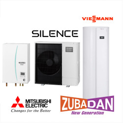  Installation de Pompe à chaleur Mitsubishi ECODAN Hydrobox 11 ZUBADAN Silence + Ballon thermodynamique Vitocal 060- 254 litres